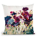 In Bloom On White Crop Throw Pillow By Jan Griggs