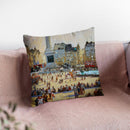 Autumn Sun, Trafalgar Square Throw Pillow By John Haskins - by all about vibe
