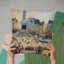Autumn Sun, Trafalgar Square Throw Pillow By John Haskins - by all about vibe