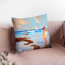 Ocean Ebb Throw Pillow By John Haskins - by all about vibe