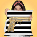 Armed In Gold Throw Pillow by Jodi Pedri