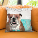 For Me Bulldog/For Me Throw Pillow by Jodi Pedri