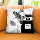 Leave Us Alone Frenchie Throw Pillow by Jodi Pedri