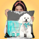 Loved Maltese/Loved Throw Pillow by Jodi Pedri