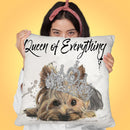 Queen Of Everything Yorkie Throw Pillow by Jodi Pedri