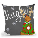 Jingle Throw Pillow by Jodi Pedri
