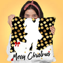 Merry Santa Throw Pillow by Jodi Pedri