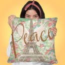 Paris Peace Throw Pillow by Jodi Pedri