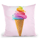 Rainbow Cone Throw Pillow by Jodi Pedri