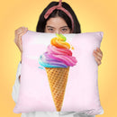 Rainbow Cone Throw Pillow by Jodi Pedri