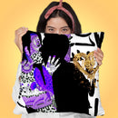 Kiss Me In Purple Throw Pillow by Jodi Pedri