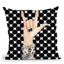 Love And Skulls 2 Throw Pillow by Jodi Pedri