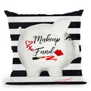 Make Up Piggy Throw Pillow by Jodi Pedri