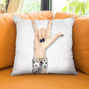 Love And Skulls Throw Pillow by Jodi Pedri