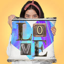 Love In Blue Throw Pillow by Jodi Pedri