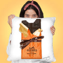 Chocolate Bar H Throw Pillow by Jodi Pedri