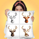 Deer Combo Throw Pillow by Jodi Pedri