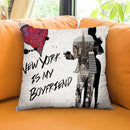 New York Is My Boyfriend Throw Pillow by Jodi Pedri