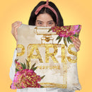 Paris Perfume Throw Pillow by Jodi Pedri