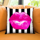Pucker Up Pink Throw Pillow by Jodi Pedri