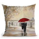 Romantic Paris Iii Red Umbrella Throw Pillow By Julia Purinton