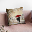 Romantic Paris Iii Red Umbrella Throw Pillow By Julia Purinton