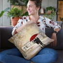 Romantic Paris Iii Red Umbrella Throw Pillow By Julia Purinton