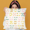 Alphabet Vi Throw Pillow By June Journal