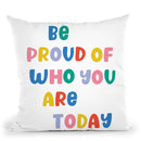Be Proud Rainbow Ii Throw Pillow By June Journal