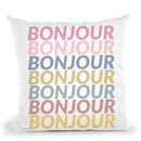 Bonjour Pastel Throw Pillow By June Journal