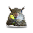 Jill With Bird Throw Pillow