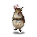 Jill With Flower Throw Pillow