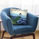 Kajikazawa In Kai Province Throw Pillow By Katsushika Hokusai