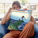 Kajikazawa In Kai Province Throw Pillow By Katsushika Hokusai