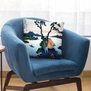 Lake Suwa In Theinano Throw Pillow By Katsushika Hokusai