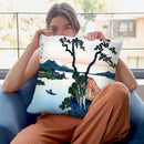 Lake Suwa In Theinano Throw Pillow By Katsushika Hokusai