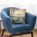 Ejiri In Suruga Province (Sunsh_ Ejiri) Throw Pillow By Katsushika Hokusai