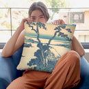 Lake Suwa Ininano Province (Shinsh_ Suwako) Throw Pillow By Katsushika Hokusai