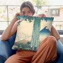 Mishima Pass In Kai Province (K_sh_ Mishima Goe) Throw Pillow By Katsushika Hokusai
