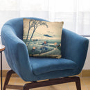 Suruga Province (Sunsh_ Ejiri) Throw Pillow By Katsushika Hokusai