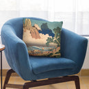 View From The Other Side Of Fuji From The Minobu River (Minobugawa Ura Fuji) Throw Pillow By Katsushika Hokusai
