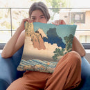 View From The Other Side Of Fuji From The Minobu River (Minobugawa Ura Fuji) Throw Pillow By Katsushika Hokusai