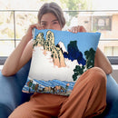 Fuji From The Minobu River Throw Pillow By Katsushika Hokusai