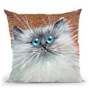 Copper Kitten Throw Pillow By Kim Haskins