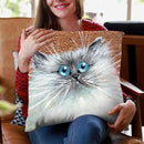 Copper Kitten Throw Pillow By Kim Haskins