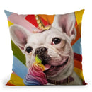 Rainbow Party Throw Pillow By Lucia Heffernan