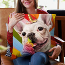 Rainbow Party Throw Pillow By Lucia Heffernan