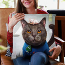 Cat Uber Throw Pillow By Lucia Heffernan