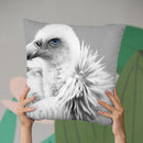 Vulture Bw Throw Pillow By Little Pitti