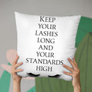 Lashes 2 Throw Pillow By Little Pitti